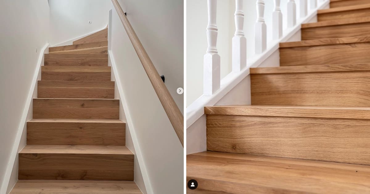 Stairs featuring Havwoods timber - standard Mitre or Bullnose Tread and Riser